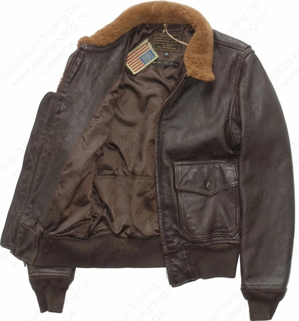 Cockpit USA Classic Naval Aviator's "100 Mission" Flight Jacket Z21C0071 16 Cockpit USA Classic Naval Aviator's "100 Mission" Flight Jacket Z21C0071 - Image 14