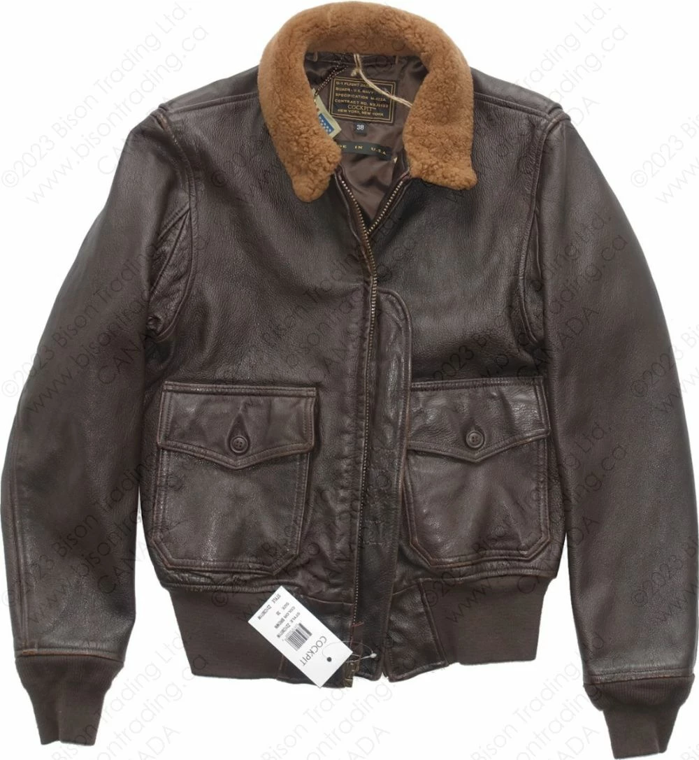 Cockpit USA Classic Naval Aviator's "100 Mission" Flight Jacket Z21C0071 17 Cockpit USA Classic Naval Aviator's "100 Mission" Flight Jacket Z21C0071 - Image 15