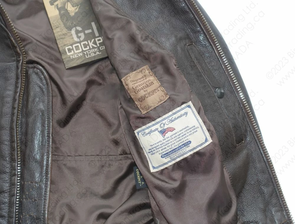 Cockpit USA Classic Naval Aviator's "100 Mission" Flight Jacket Z21C0071 19 Cockpit USA Classic Naval Aviator's "100 Mission" Flight Jacket Z21C0071 - Image 17