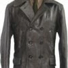 Cockpit USA Vintage Leather Naval Officer's Coat Z21P019 1 Cockpit USA Vintage Leather Naval Officer's Coat Z21P019 -Bison Trading Shop cockpit z21p019 2xl 11