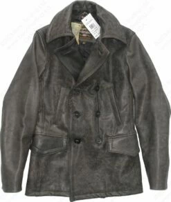 Cockpit USA Vintage Leather Naval Officer's Coat Z21P019 31 Cockpit USA Vintage Leather Naval Officer's Coat Z21P019 -Bison Trading Shop cockpit z21p019 dist xs 21