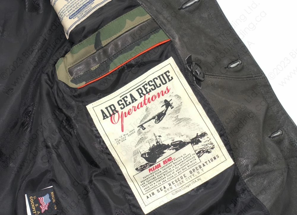 Cockpit USA Vintage Leather Naval Officer's Coat Z21P019 20 Cockpit USA Vintage Leather Naval Officer's Coat Z21P019 - Image 18