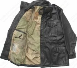 Cockpit USA Leather M-65 Field Jacket Z21S024G 35 Cockpit USA Leather M-65 Field Jacket Z21S024G -Bison Trading Shop cockpit z21s024g xl 24