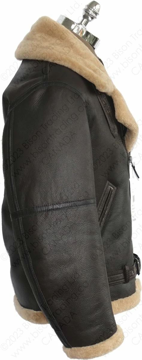 Cockpit USA RAF Fighter Weight Sheepskin Bomber Jacket Z21W010 - 2023 New Edition 6 Cockpit USA RAF Fighter Weight Sheepskin Bomber Jacket Z21W010 - 2023 New Edition - Image 4