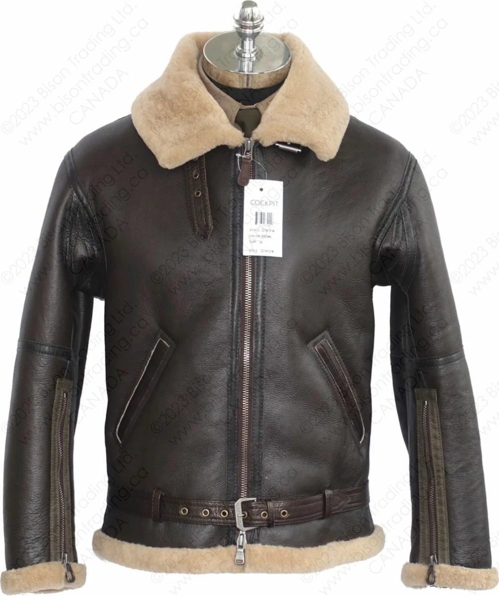 Cockpit USA RAF Fighter Weight Sheepskin Bomber Jacket Z21W010 - 2023 New Edition 9 Cockpit USA RAF Fighter Weight Sheepskin Bomber Jacket Z21W010 - 2023 New Edition - Image 7