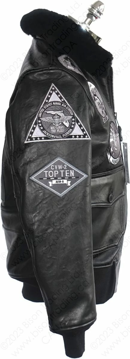 Cockpit USA Bogard By Mike B X Stealth Top Gun Bomber Jacket Z21W106 6 Cockpit USA Bogard By Mike B X Stealth Top Gun Bomber Jacket Z21W106 - Image 4