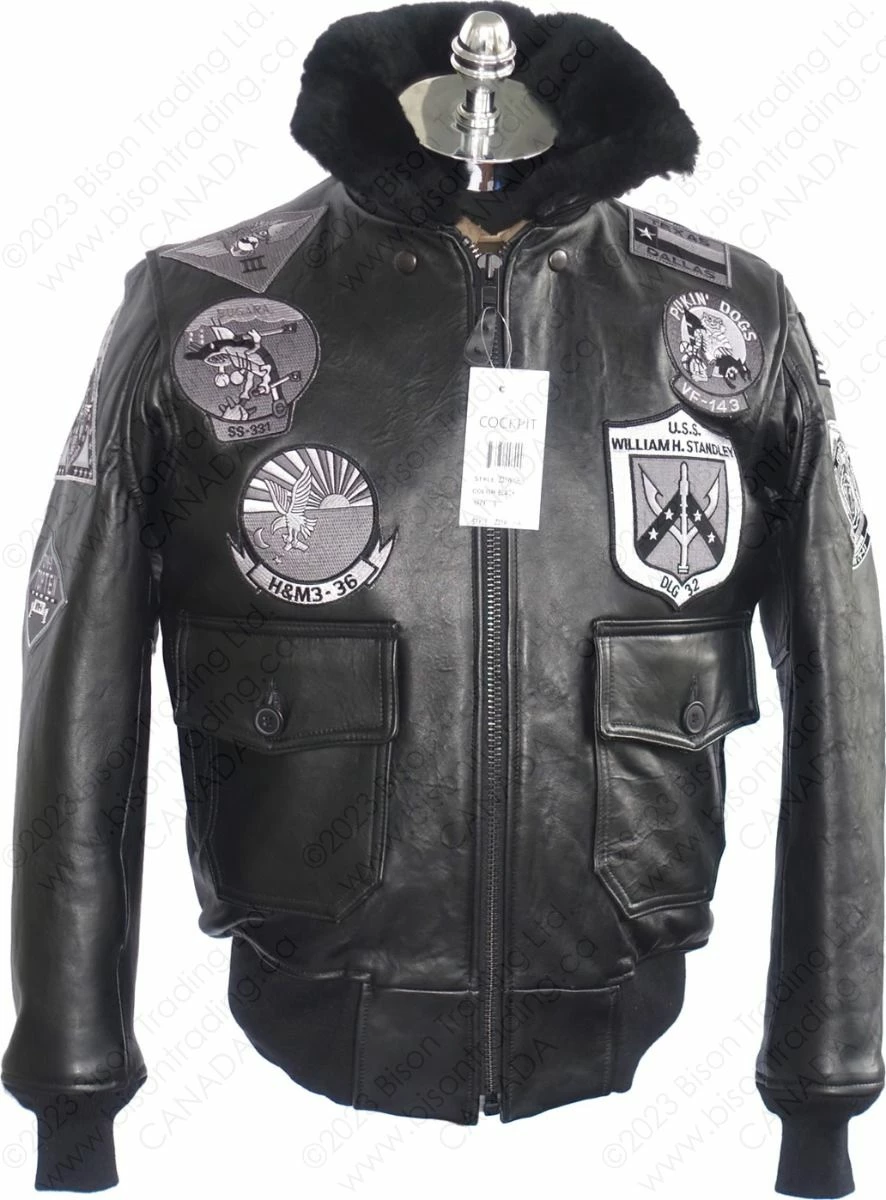 Cockpit USA Bogard By Mike B X Stealth Top Gun Bomber Jacket Z21W106 8 Cockpit USA Bogard By Mike B X Stealth Top Gun Bomber Jacket Z21W106 - Image 6