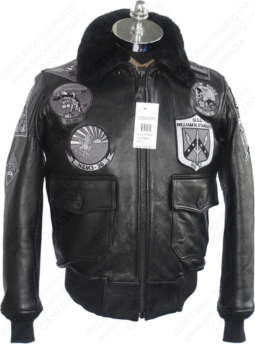 Cockpit USA Bogard By Mike B X Stealth Top Gun Bomber Jacket Z21W106 9 Cockpit USA Bogard By Mike B X Stealth Top Gun Bomber Jacket Z21W106 - Image 7