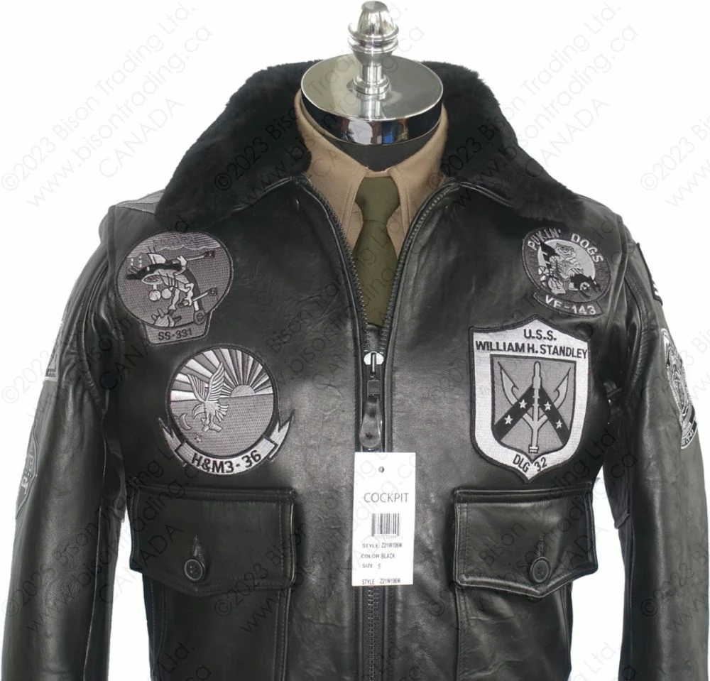 Cockpit USA Bogard By Mike B X Stealth Top Gun Bomber Jacket Z21W106 11 Cockpit USA Bogard By Mike B X Stealth Top Gun Bomber Jacket Z21W106 - Image 9