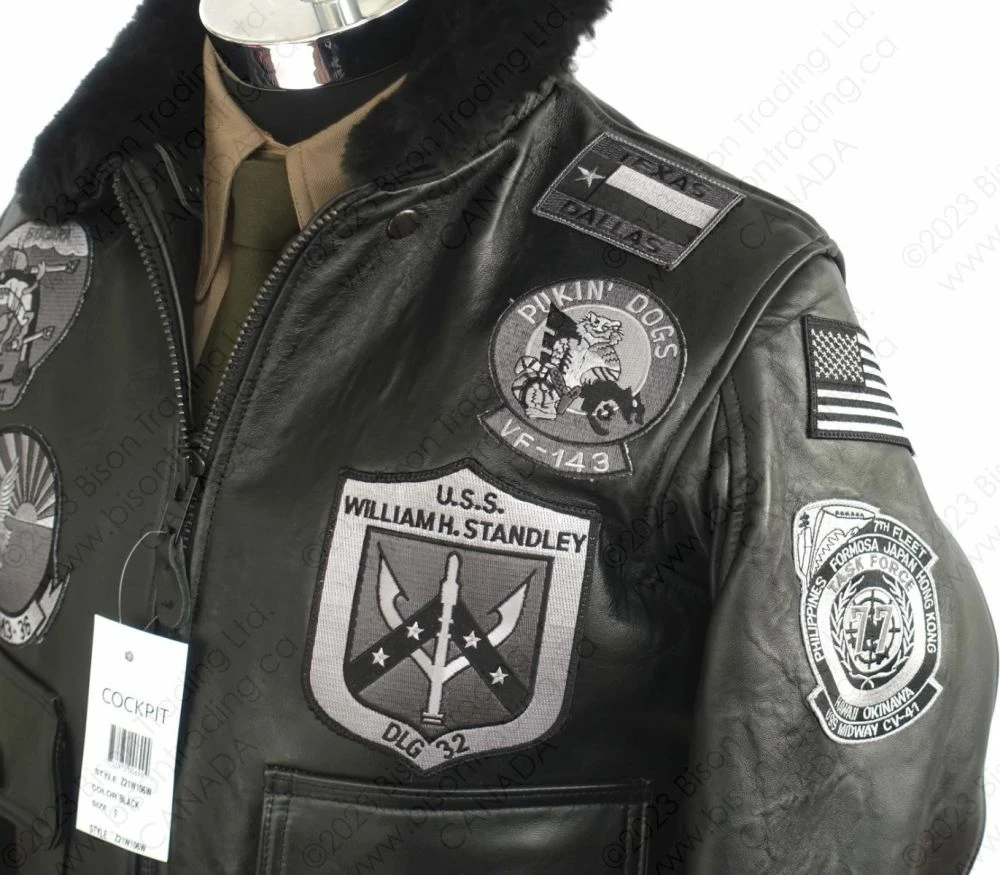 Cockpit USA Bogard By Mike B X Stealth Top Gun Bomber Jacket Z21W106 12 Cockpit USA Bogard By Mike B X Stealth Top Gun Bomber Jacket Z21W106 - Image 10