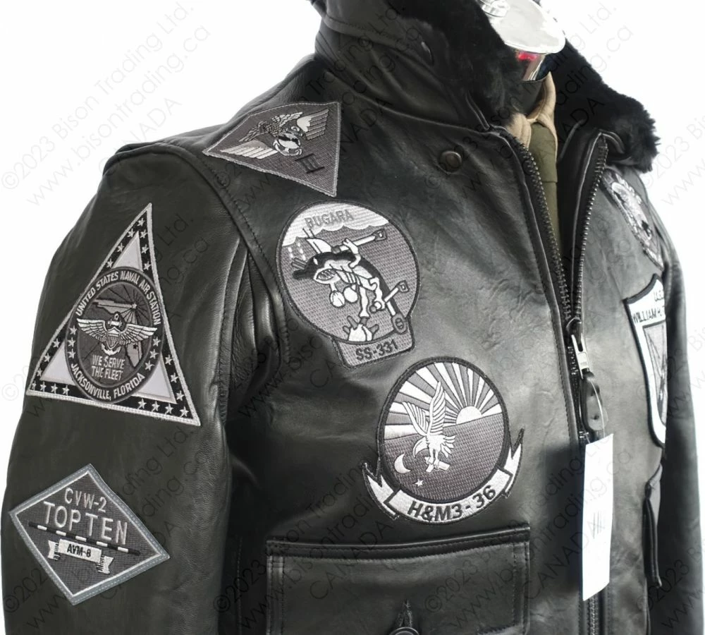 Cockpit USA Bogard By Mike B X Stealth Top Gun Bomber Jacket Z21W106 13 Cockpit USA Bogard By Mike B X Stealth Top Gun Bomber Jacket Z21W106 - Image 11