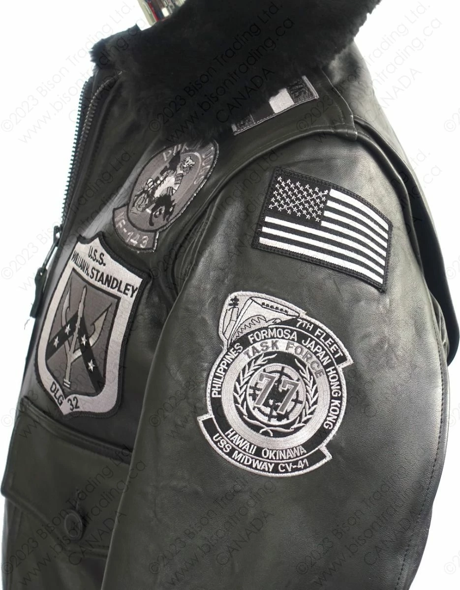 Cockpit USA Bogard By Mike B X Stealth Top Gun Bomber Jacket Z21W106 14 Cockpit USA Bogard By Mike B X Stealth Top Gun Bomber Jacket Z21W106 - Image 12