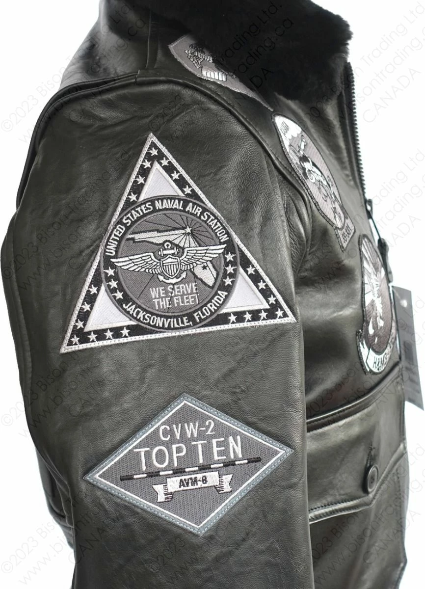 Cockpit USA Bogard By Mike B X Stealth Top Gun Bomber Jacket Z21W106 15 Cockpit USA Bogard By Mike B X Stealth Top Gun Bomber Jacket Z21W106 - Image 13