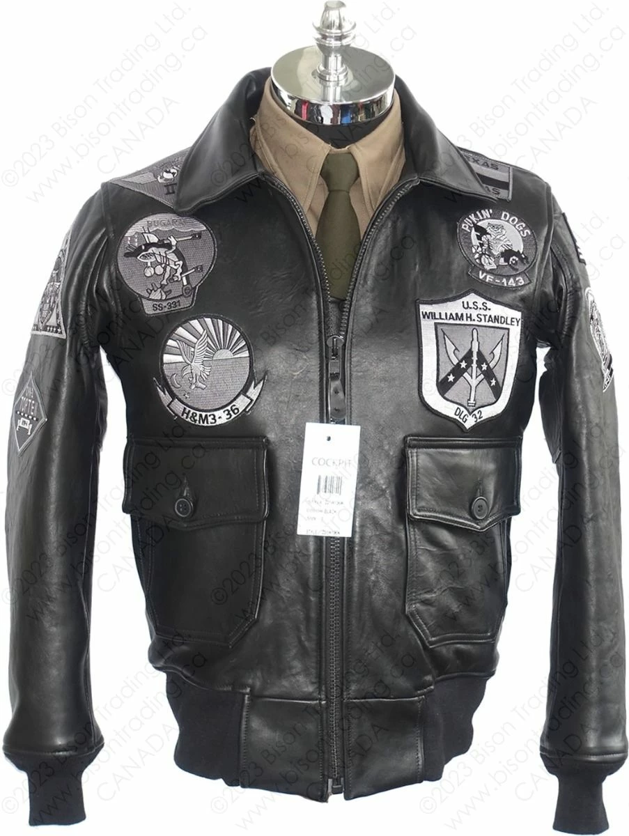 Cockpit USA Bogard By Mike B X Stealth Top Gun Bomber Jacket Z21W106 17 Cockpit USA Bogard By Mike B X Stealth Top Gun Bomber Jacket Z21W106 - Image 15