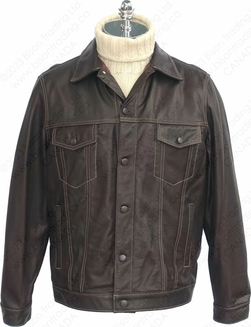 Cockpit USA Calfskin Leather Jean Jacket Z21X003 11 Cockpit USA Calfskin Leather Jean Jacket Z21X003 - Image 9