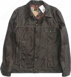 Cockpit USA Calfskin Leather Jean Jacket Z21X003 34 Cockpit USA Calfskin Leather Jean Jacket Z21X003 -Bison Trading Shop cockpit z21x003 l 21