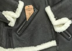 Cockpit USA B-6 Black Shearling Bomber Jacket Z21Y008 10 Cockpit USA B-6 Black Shearling Bomber Jacket Z21Y008 -Bison Trading Shop cockpit z21y008 4