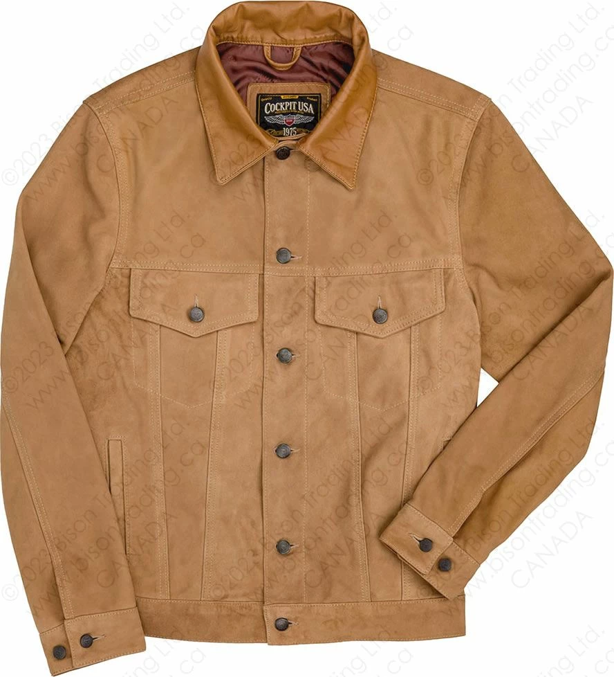 Cockpit USA Suede Trucker Jacket Z21Z002 4 Cockpit USA Suede Trucker Jacket Z21Z002 - Image 2