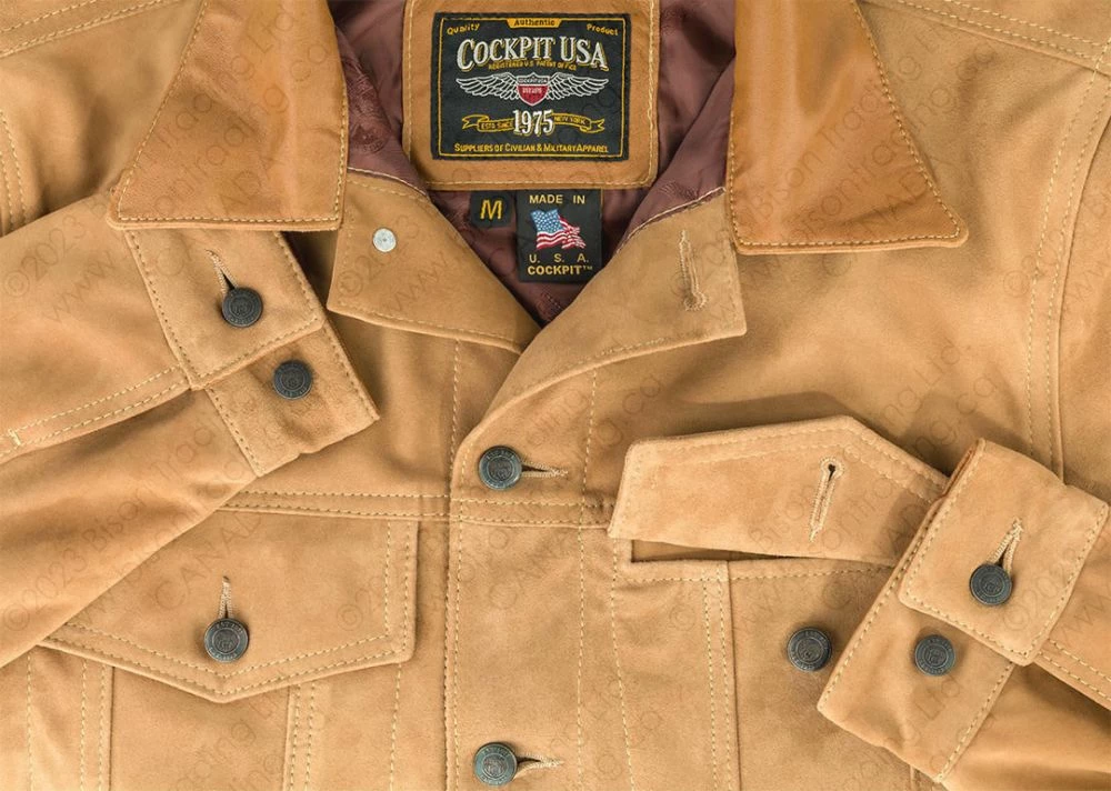 Cockpit USA Suede Trucker Jacket Z21Z002 8 Cockpit USA Suede Trucker Jacket Z21Z002 - Image 6