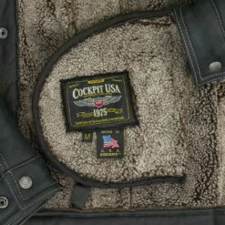 Cockpit USA The Sheepskin Midnight Trucker Z21Z009 11 Cockpit USA The Sheepskin Midnight Trucker Z21Z009 -Bison Trading Shop cockpit z21z009 5