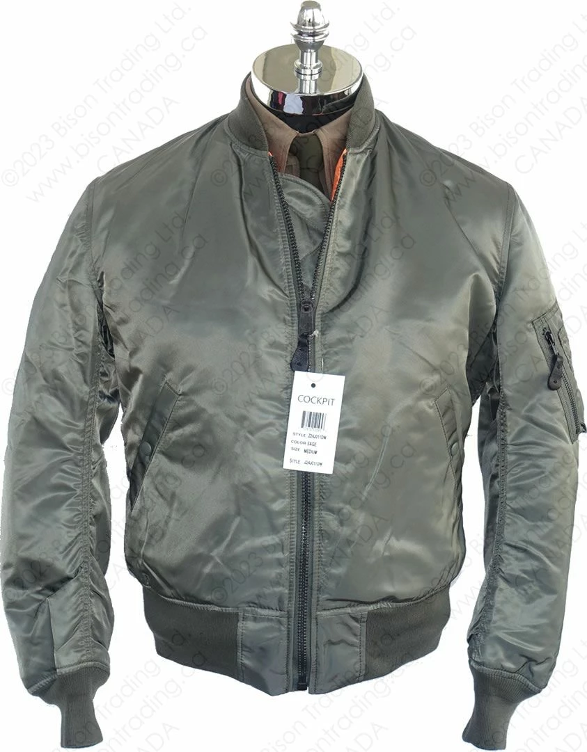 Cockpit USA Authentic MA-1 Bomber Jacket Z24J011D 3 Cockpit USA Authentic MA-1 Bomber Jacket Z24J011D