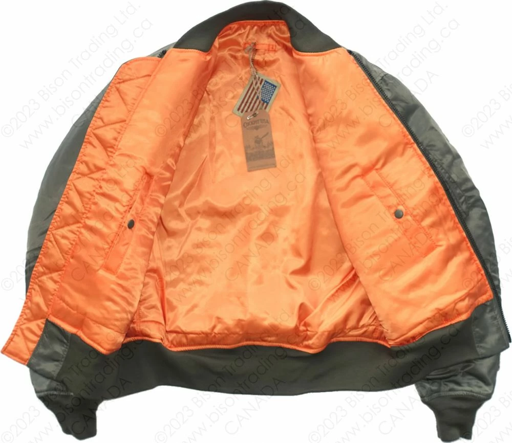 Cockpit USA Authentic MA-1 Bomber Jacket Z24J011D 14 Cockpit USA Authentic MA-1 Bomber Jacket Z24J011D - Image 12