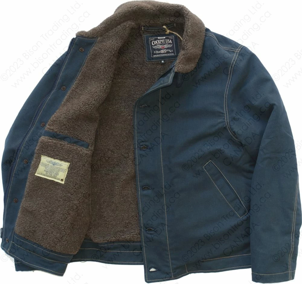 Cockpit USA N1 Bedford Cord Navy Jacket Z26X031 12 Cockpit USA N1 Bedford Cord Navy Jacket Z26X031 - Image 10