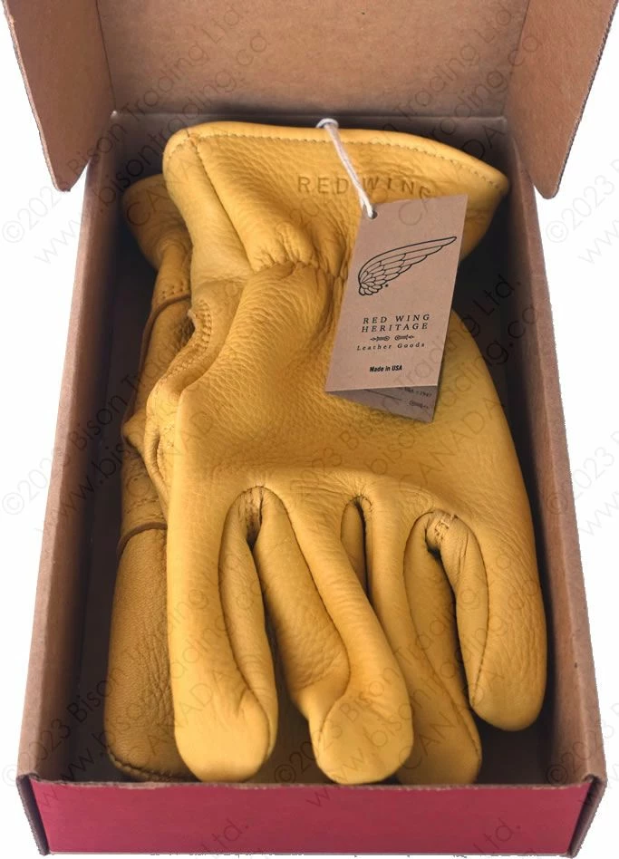 Red Wing Heritage Yellow Buckskin Leather - Unlined Glove Item No. 95233 10 Red Wing Heritage Yellow Buckskin Leather - Unlined Glove Item No. 95233 - Image 8