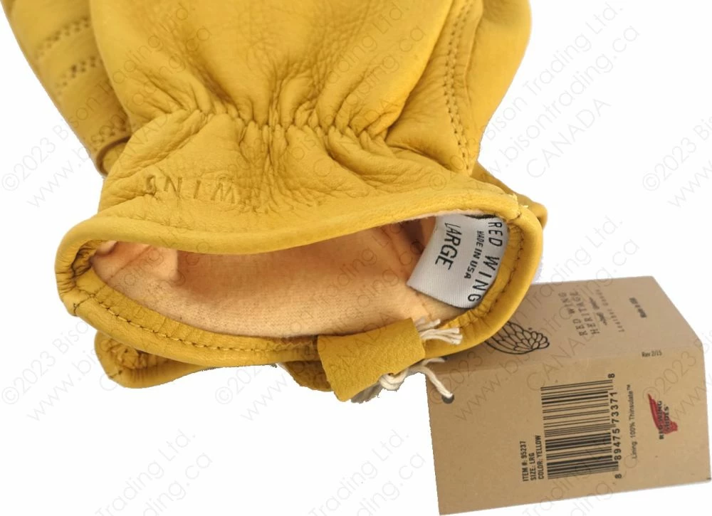 Red Wing Heritage Lined Buckskin Leather Glove Item No. 95237 4 Red Wing Heritage Lined Buckskin Leather Glove Item No. 95237 - Image 2