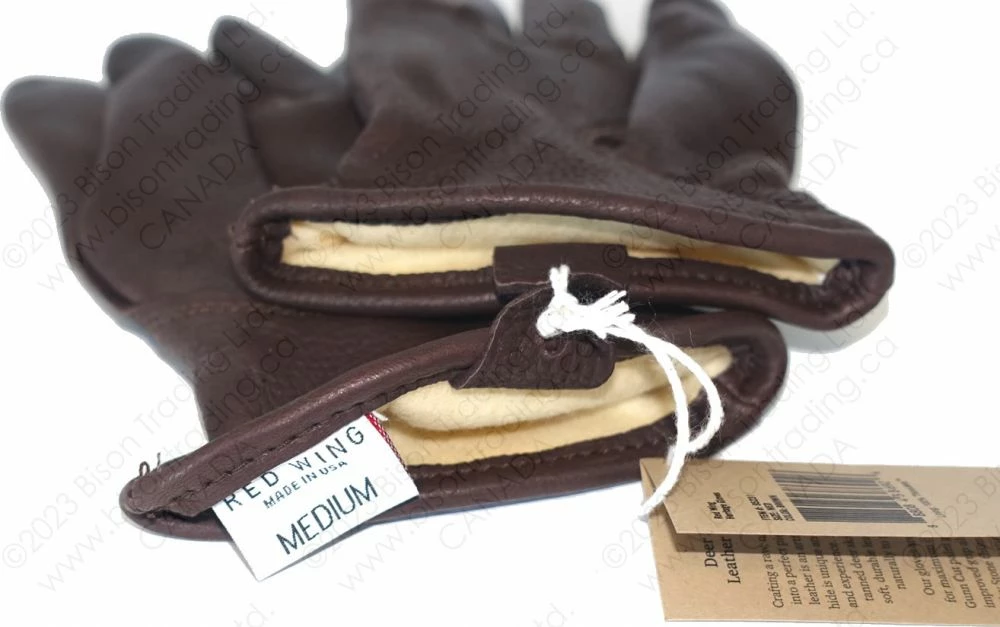 Red Wing Heritage Brown Buckskin Leather - Lined Glove Item No. 95231 7 Red Wing Heritage Brown Buckskin Leather - Lined Glove Item No. 95231 - Image 5