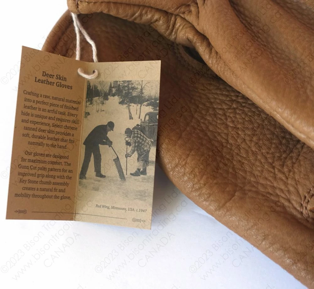 Red Wing Heritage Nutmeg Buckskin Leather - Lined Glove Item No. 95230 6 Red Wing Heritage Nutmeg Buckskin Leather - Lined Glove Item No. 95230 - Image 4