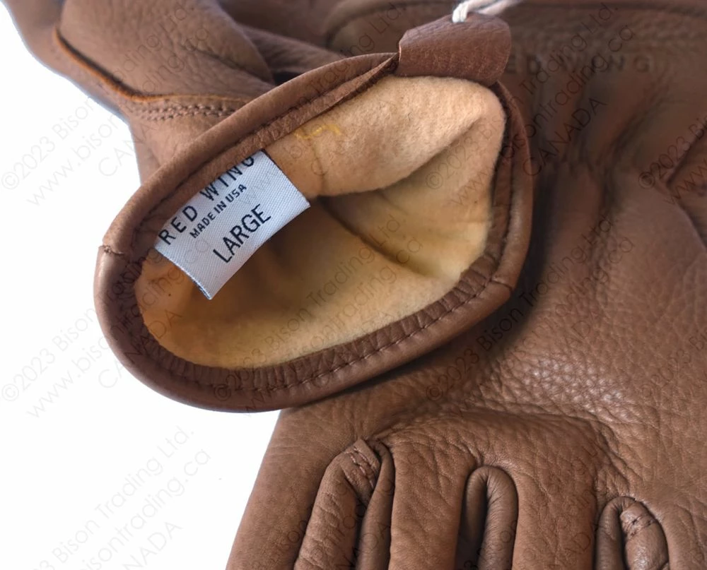 Red Wing Heritage Nutmeg Buckskin Leather - Lined Glove Item No. 95230 8 Red Wing Heritage Nutmeg Buckskin Leather - Lined Glove Item No. 95230 - Image 6