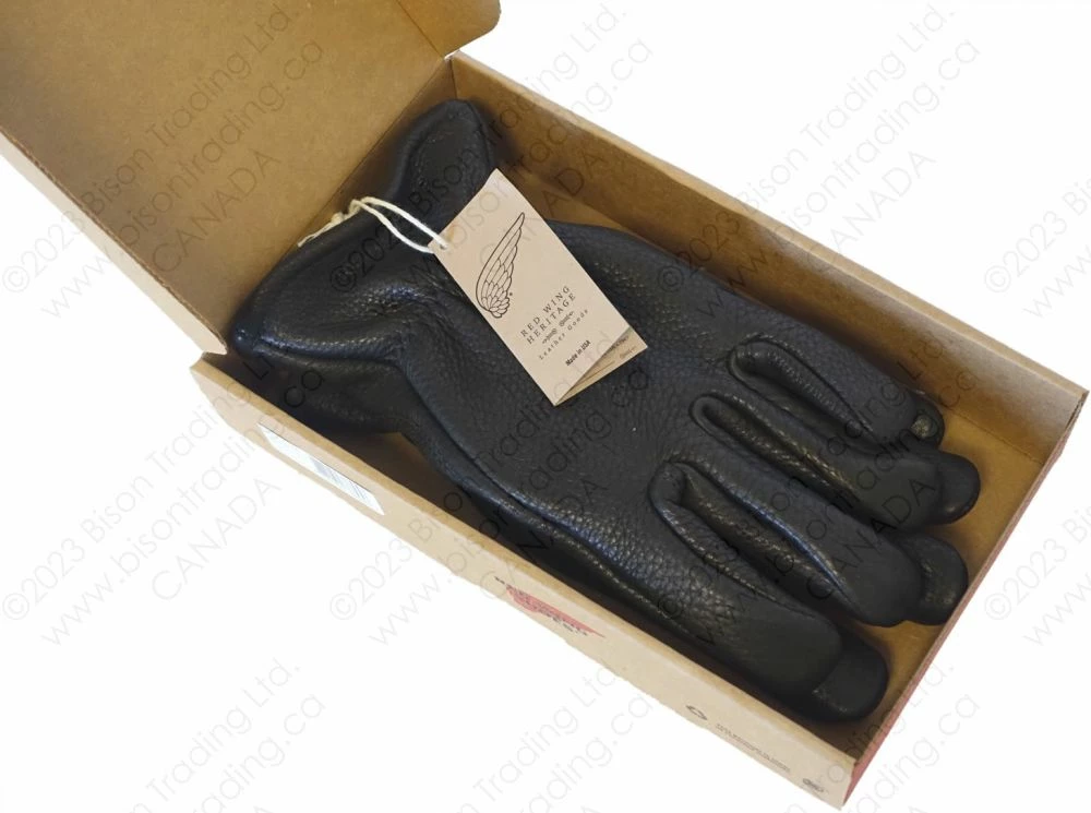Red Wing Heritage Black Buckskin Leather - Lined Glove Item No. 95232 10 Red Wing Heritage Black Buckskin Leather - Lined Glove Item No. 95232 - Image 8