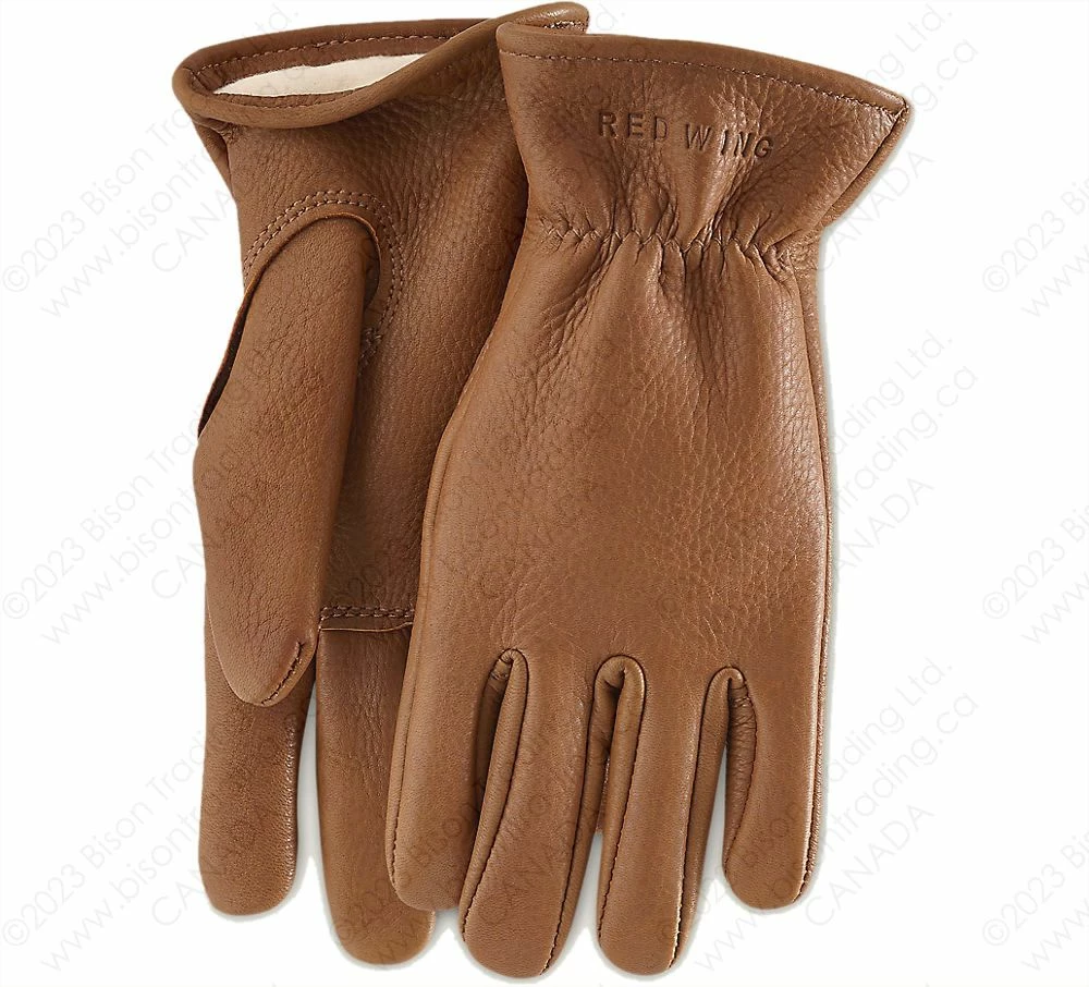 Red Wing Heritage Nutmeg Buckskin Leather - Lined Glove Item No. 95230 3 Red Wing Heritage Nutmeg Buckskin Leather - Lined Glove Item No. 95230