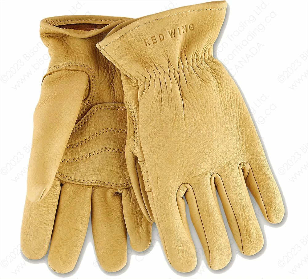 Red Wing Heritage Yellow Buckskin Leather - Unlined Glove Item No. 95233 3 Red Wing Heritage Yellow Buckskin Leather - Unlined Glove Item No. 95233
