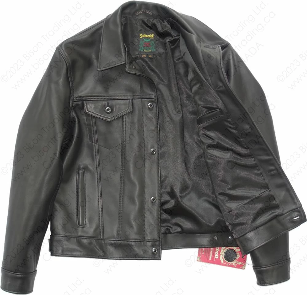 Schott NYC Naked Cowhide Jean Style Jacket STYLE: 121 10 Schott NYC Naked Cowhide Jean Style Jacket STYLE: 121 - Image 8