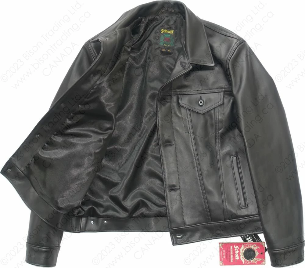 Schott NYC Naked Cowhide Jean Style Jacket STYLE: 121 12 Schott NYC Naked Cowhide Jean Style Jacket STYLE: 121 - Image 10