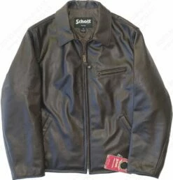Schott NYC Casual Weekend Pebbled Cowhide Leather Jacket STYLE: 135 -Bison Trading Shop schott 135 brn50 12