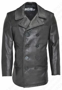 Schott NYC Leather Naval Pea Coat STYLE: 140 -Bison Trading Shop schott 140 2