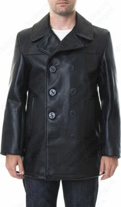 Schott NYC Leather Naval Pea Coat STYLE: 140 -Bison Trading Shop schott 140 2020 2