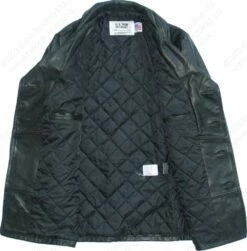 Schott NYC Leather Naval Pea Coat STYLE: 140 -Bison Trading Shop schott 140 blk 40 24