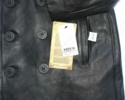 Schott NYC Leather Naval Pea Coat STYLE: 140 -Bison Trading Shop schott 140 blk 40 25