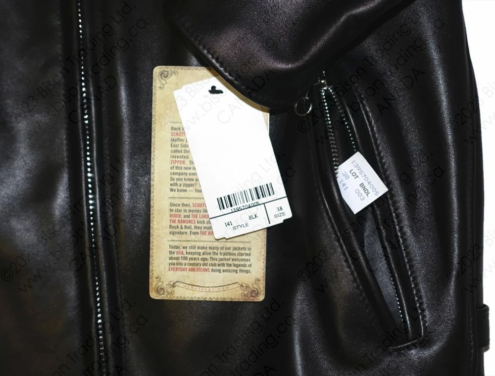 Schott NYC Classic Racer Leather Motorcycle Jacket STYLE: 141 20 Schott NYC Classic Racer Leather Motorcycle Jacket STYLE: 141 - Image 18