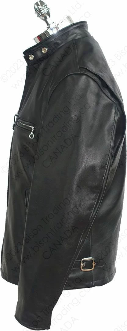 Schott NYC Classic Racer Leather Motorcycle Jacket STYLE: 141 4 Schott NYC Classic Racer Leather Motorcycle Jacket STYLE: 141 - Image 2