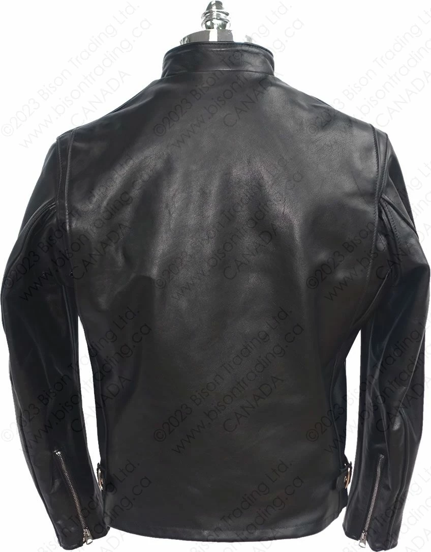 Schott NYC Classic Racer Leather Motorcycle Jacket STYLE: 141 6 Schott NYC Classic Racer Leather Motorcycle Jacket STYLE: 141 - Image 4
