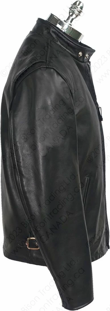 Schott NYC Classic Racer Leather Motorcycle Jacket STYLE: 141 5 Schott NYC Classic Racer Leather Motorcycle Jacket STYLE: 141 - Image 3