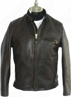 Schott NYC Classic Racer Leather Motorcycle Jacket STYLE: 141 40 Schott NYC Classic Racer Leather Motorcycle Jacket STYLE: 141 -Bison Trading Shop schott 141 brn 40 11