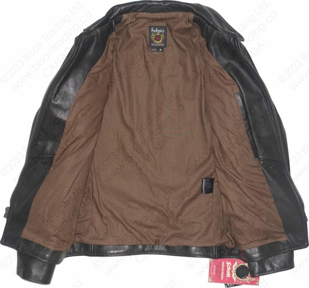 Schott NYC James Men's Retro Style Naked Cowhide Jacket STYLE: 165 7 Schott NYC James Men's Retro Style Naked Cowhide Jacket STYLE: 165 - Image 5