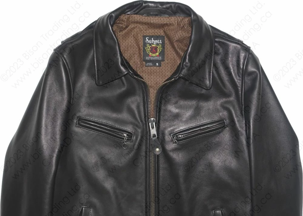 Schott NYC James Men's Retro Style Naked Cowhide Jacket STYLE: 165 10 Schott NYC James Men's Retro Style Naked Cowhide Jacket STYLE: 165 - Image 8