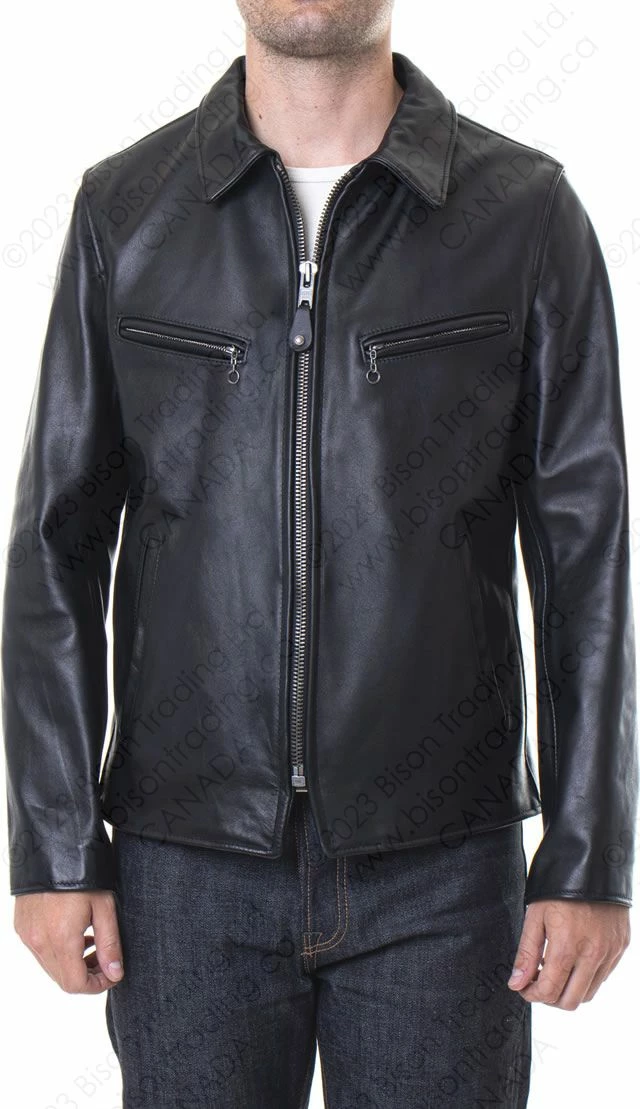 Schott NYC James Men's Retro Style Naked Cowhide Jacket STYLE: 165 18 Schott NYC James Men's Retro Style Naked Cowhide Jacket STYLE: 165 - Image 16